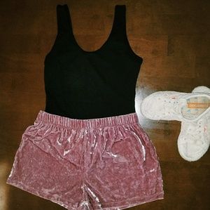 velvet shorts